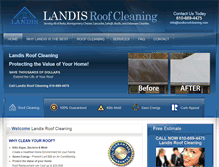 Tablet Screenshot of landisroofcleaning.com